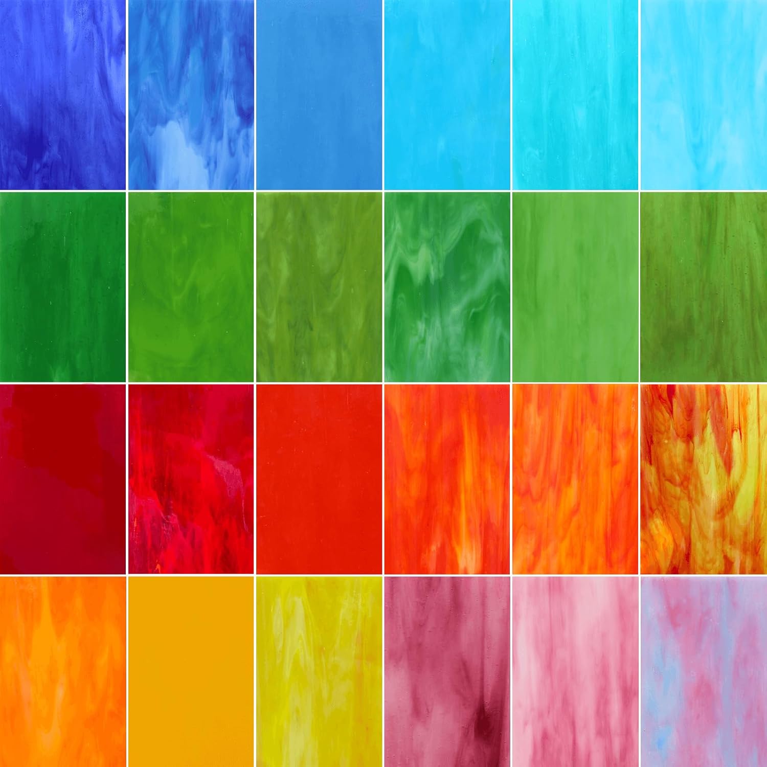 Vibrant Stained Glass Variety Pack for Mosaic & DIY Crafts