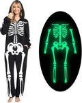 Glow in the Dark Skeleton Jumpsuit for Women - Cozy Halloween