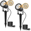 LOHAS 10W Dusk to Dawn Outdoor Spotlight 2 Pack - Warm 3000K Lighting
