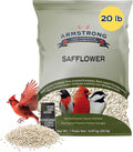 Safflower Bird Seed 20 lb - Attract Cardinals & Chickadees