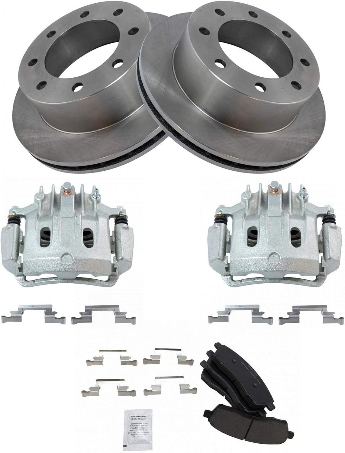 TRQ Rear Brake Pad & Rotor Kit for Ford Excursion & F-Series