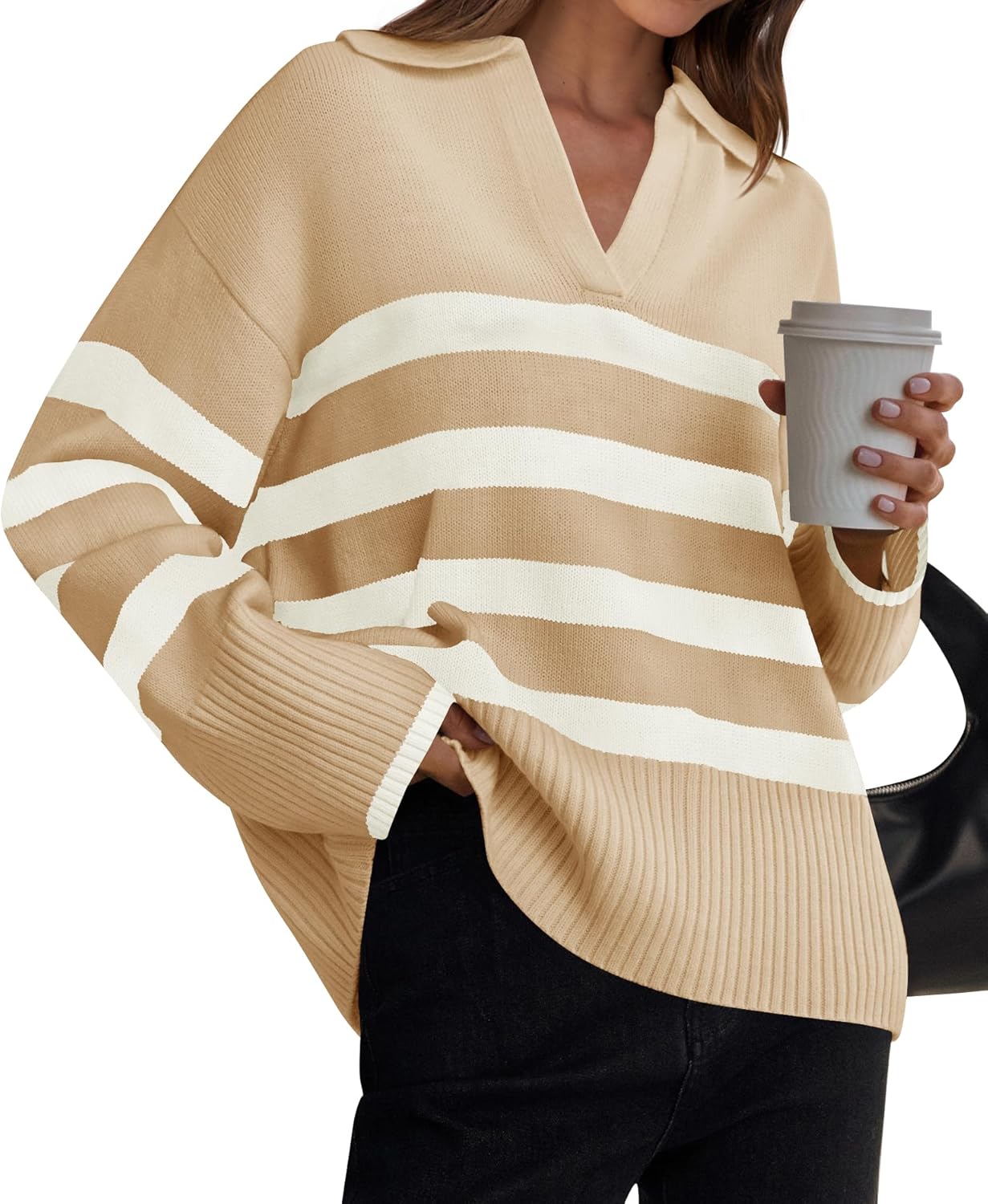 Stylish Chunky Knit Oversized Pullover Sweater for Women