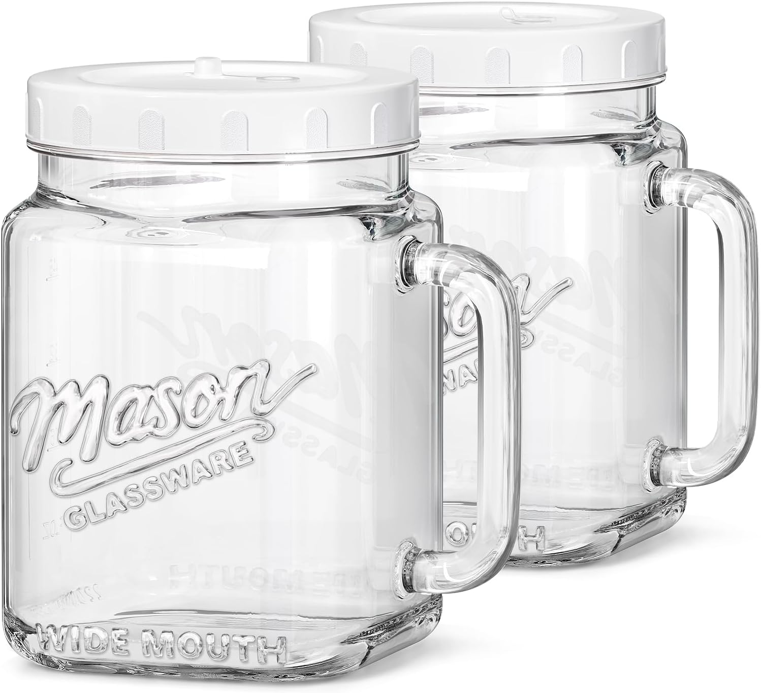 Large Mason Jars with Handles for Food Storage and DIY Projects