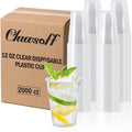 2000 Pack 9 oz Clear Plastic Cups - Durable, Stackable Party Cups