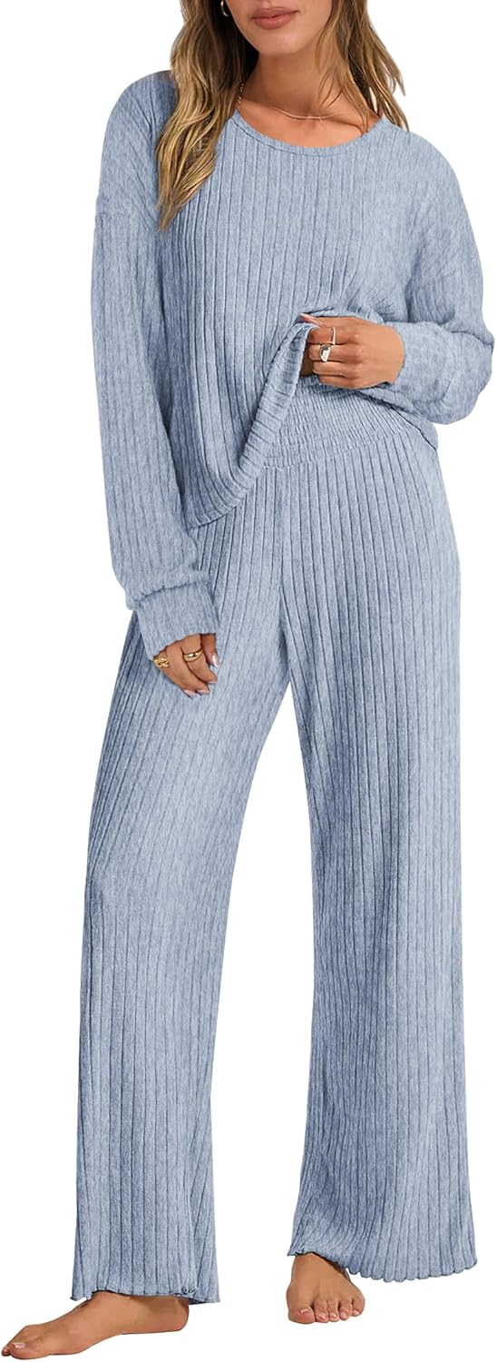 ANRABESS Women 2 Piece Lounge Pajamas Sets for Cozy Comfort