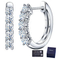 Moissanite Small Hoop Earrings D Color VVS1 - Sparkling Huggies