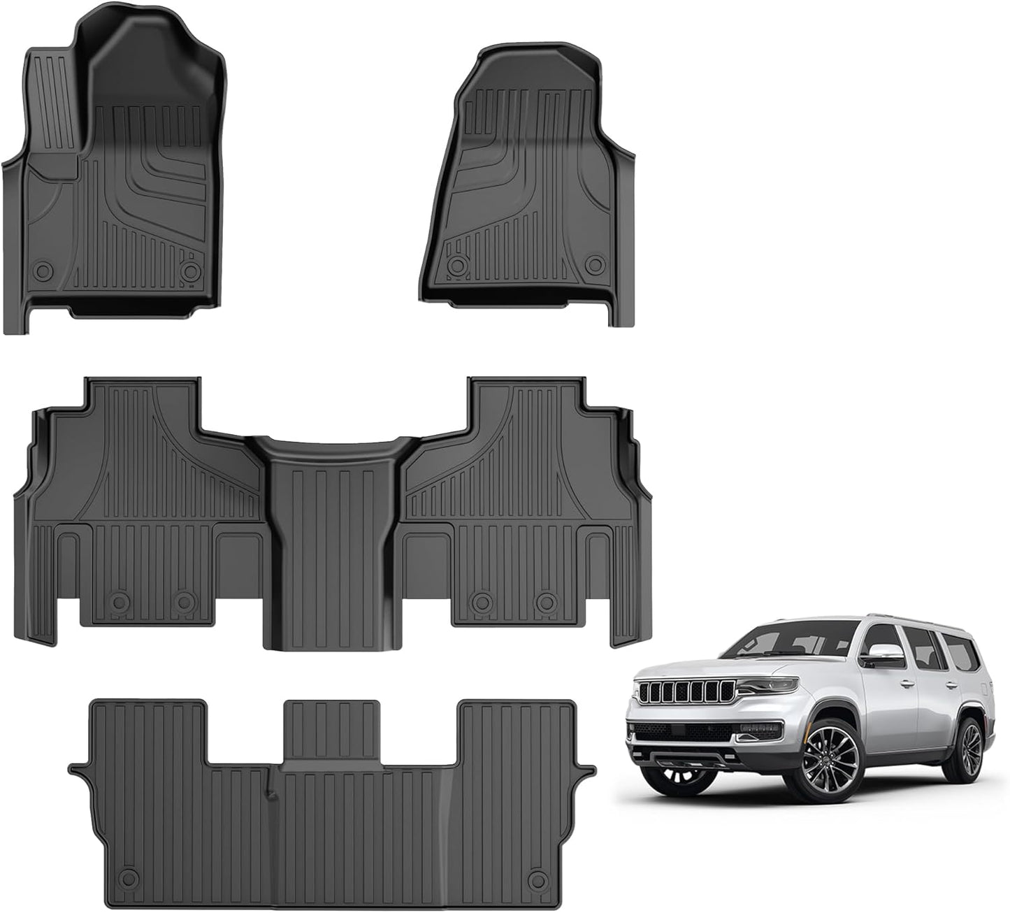 Custom Fit All Weather Floor Mats for 2022-2025 Wagoneer Models