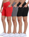 ATHVOTAR Biker Shorts Women 4-Pack High Waisted Workout Shorts - Tummy