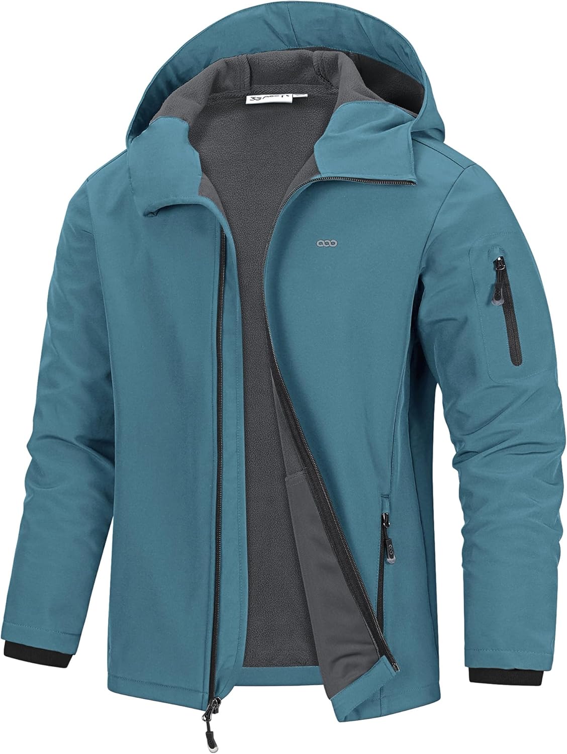 33,000ft Men's Hooded Softshell Jacket for All Weather Use