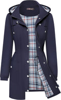 Bloggerlove Women's Lightweight Waterproof Rain Jacket for Outdoor Use
