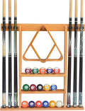 Flintar Wall Mount Cue Rack - Solid Hardwood Wall Cue Holder