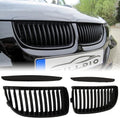 E90 Grille Black Kidney Single Slats Grill Compatible with 2005-2008