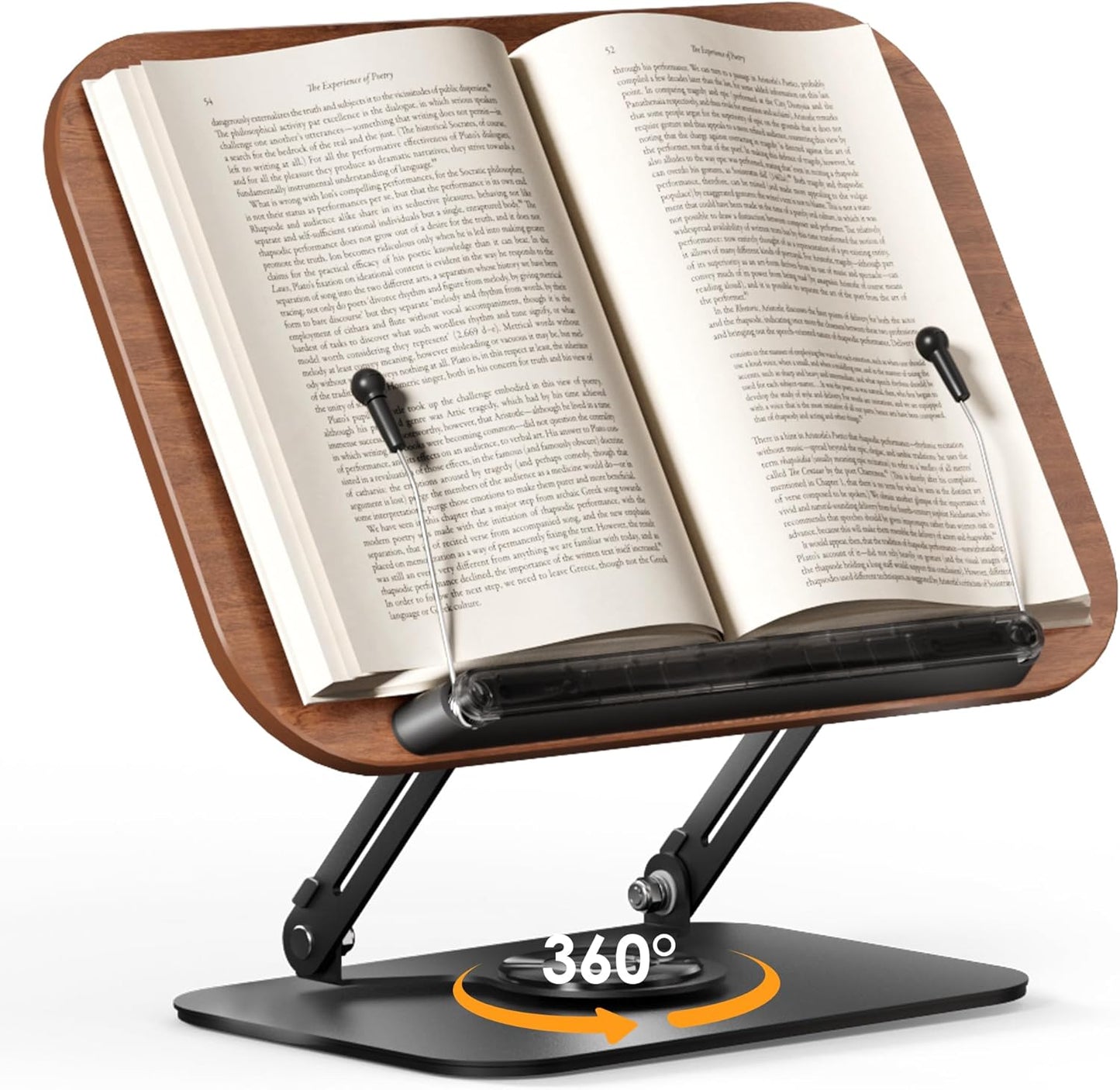 SupeDesk: Adjustable 360 Rotating Book Stand for Hands-Free Reading