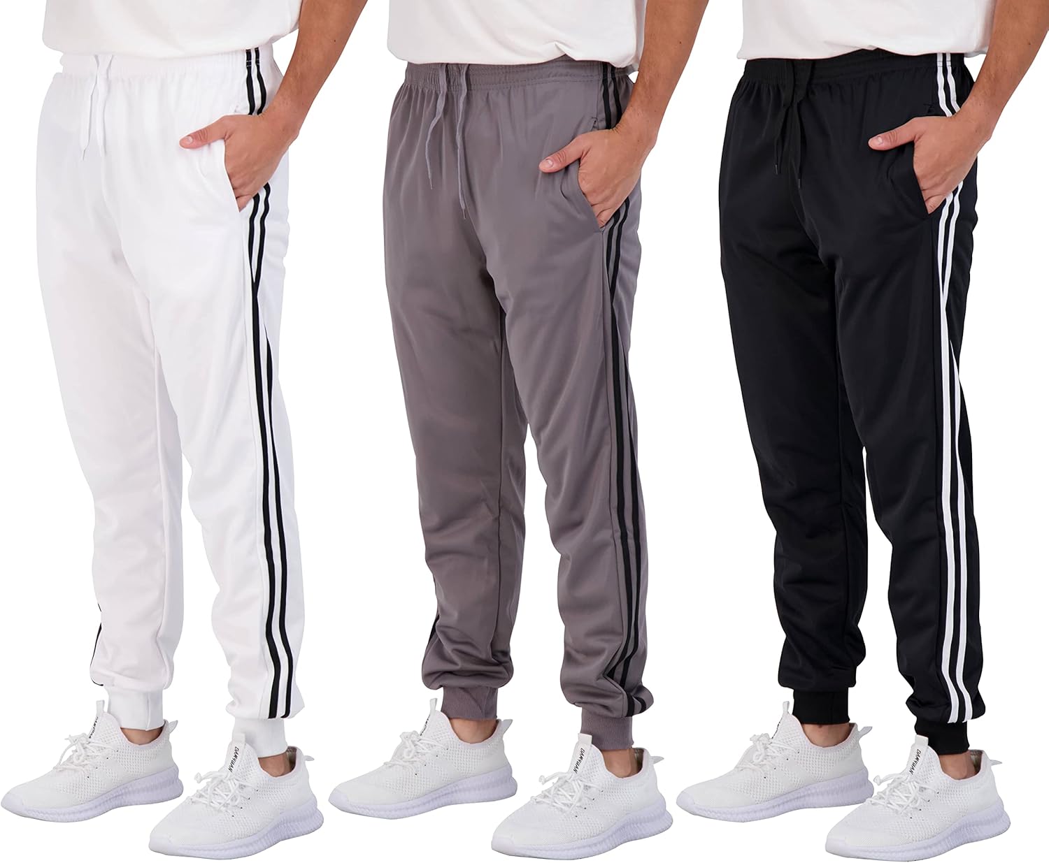 Boys Joggers with Pockets: Real Essentials 3 Pack for Kids