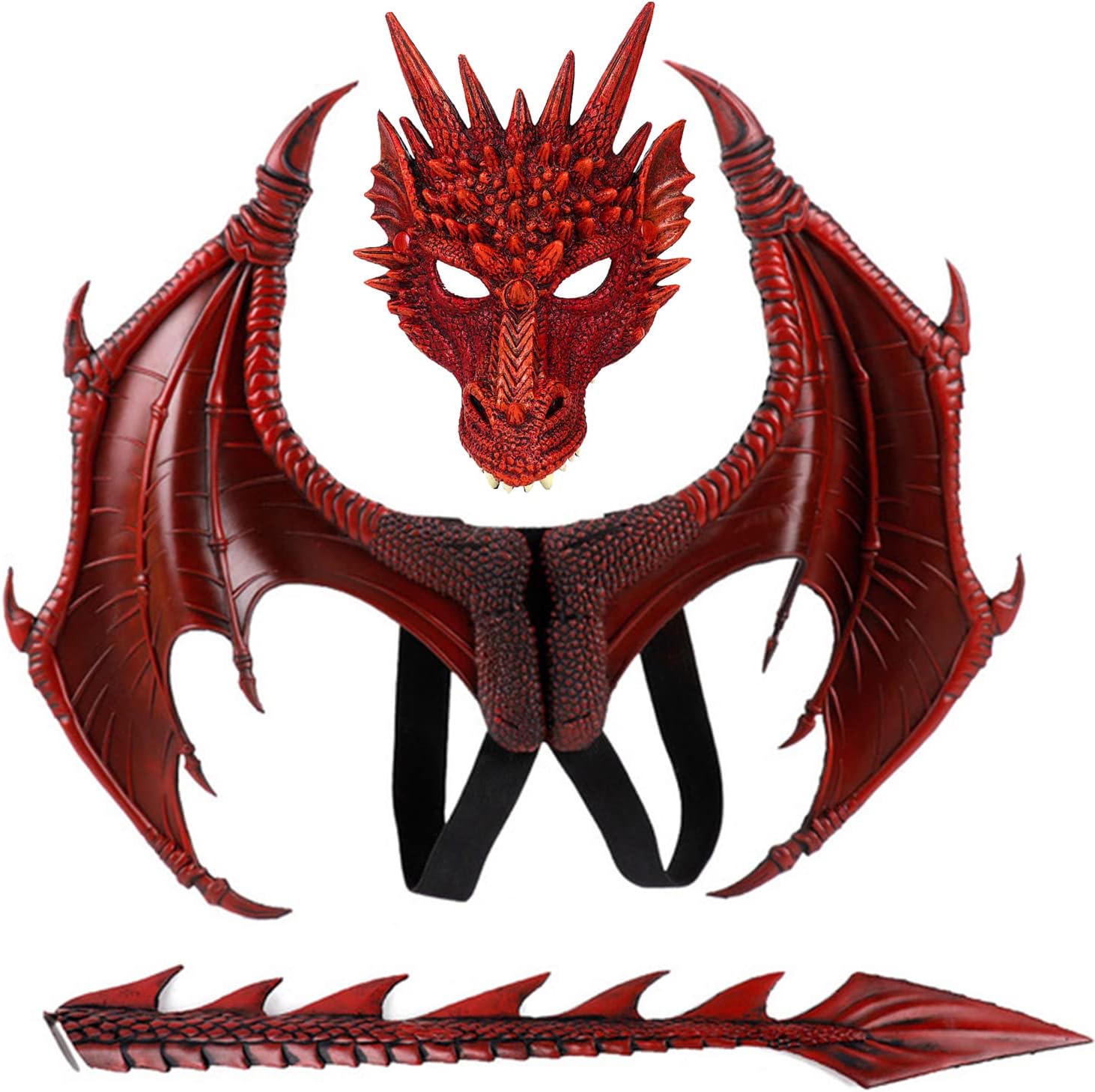 Alodidae Dragon Costumes Set with Devil Wings and Dino Mask