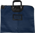 Locking Courier Bag 19W x 15H Navy Blue - Secure Banking Courier