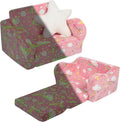 Unicorn Glow in The Dark Toddler Couch - Convertible 2-in-1 Nap Sofa