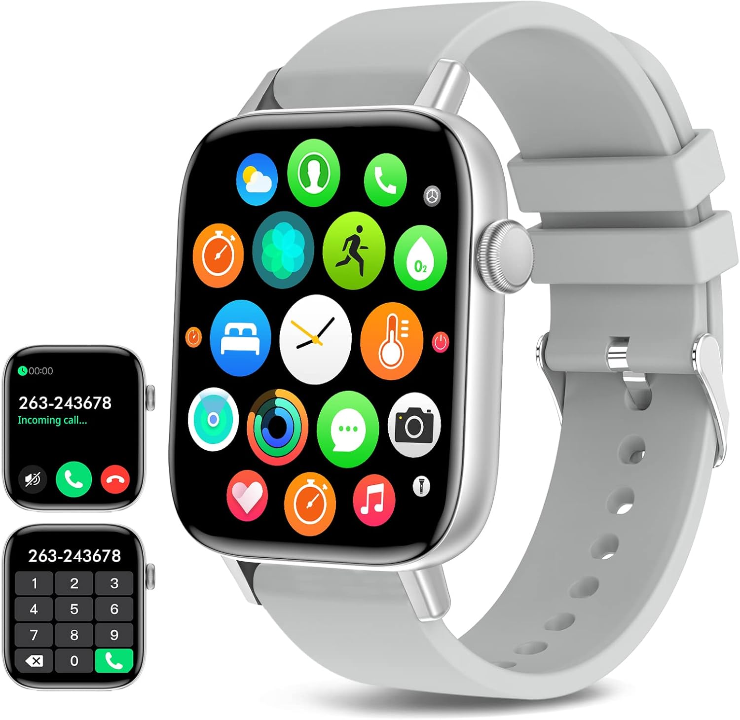 BYBUKCKR Smart Watch: Answer Calls, HD Screen, Fitness Tracker