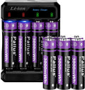 Pallus Lithium Rechargeable AA Batteries with Fast Charger - Long