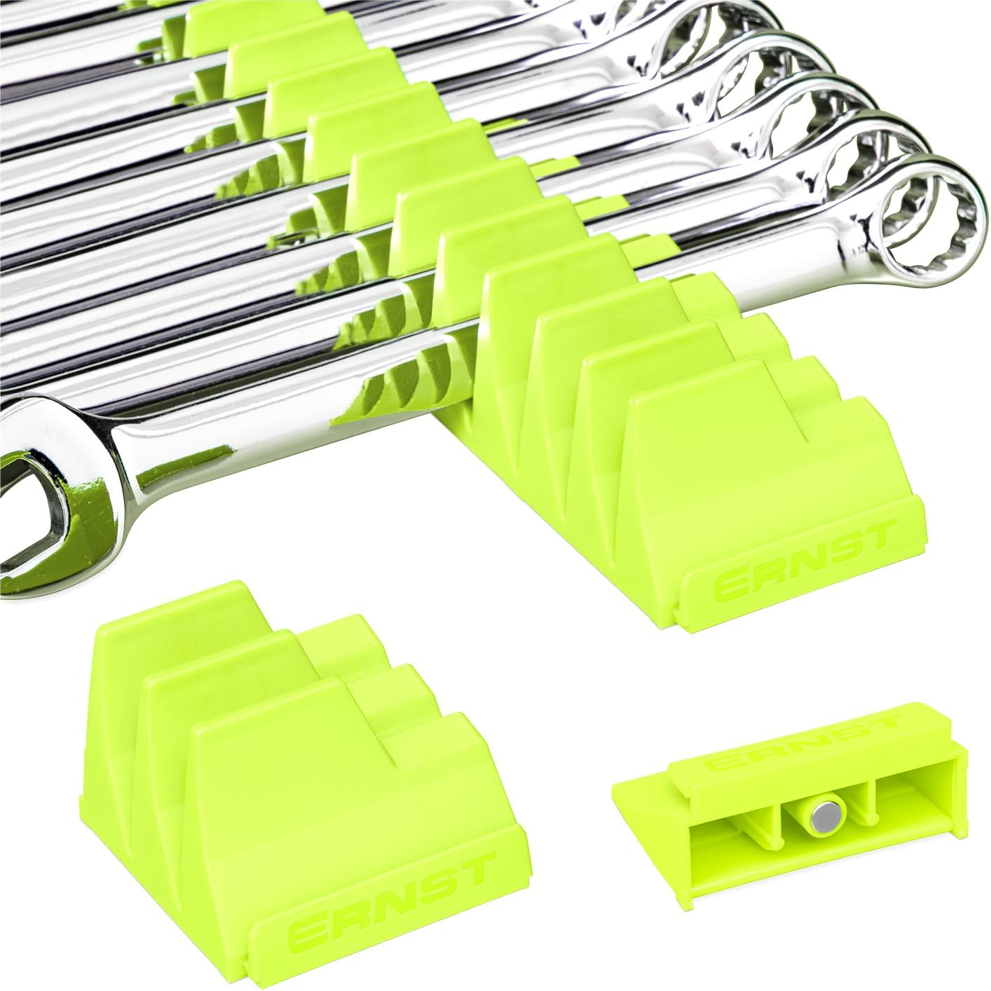 Modular Wrench Organizer for 40 Tools with Magnetic Base