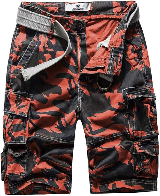 FOURSTEEDS Women's Cotton Loose Fit Cargo Shorts with Pockets
