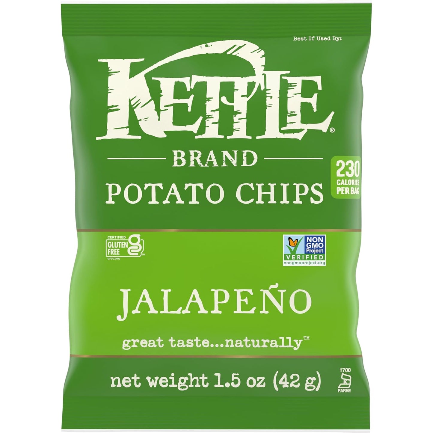 Kettle Brand Jalapeno Kettle Chips - Zesty Snack Bags 1.5 Oz