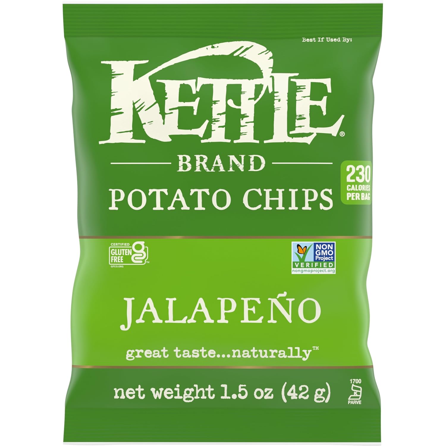 Kettle Brand Jalapeno Kettle Chips - Zesty Snack Bags 1.5 Oz