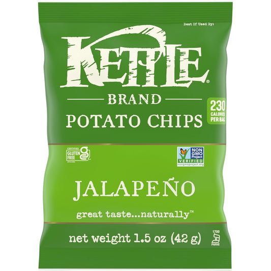 Kettle Brand Jalapeno Kettle Chips - Zesty Snack Bags 1.5 Oz