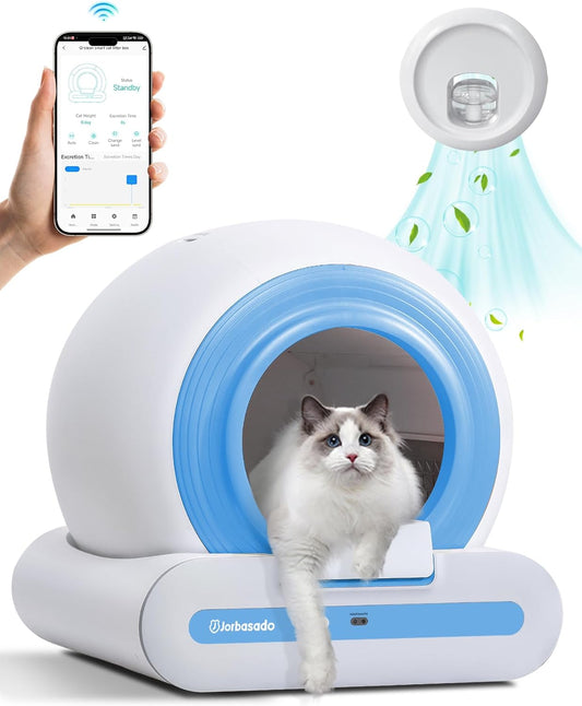 WEIMY Smart Enclosed Litter Box: Odor Control & Easy Cleaning