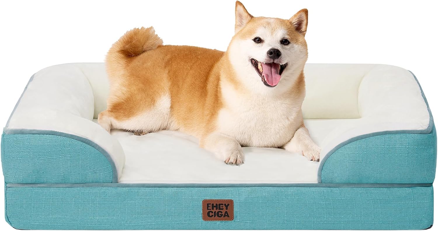 EHEYCIGA Orthopedic Dog Bed for Large Dogs with Memory Foam