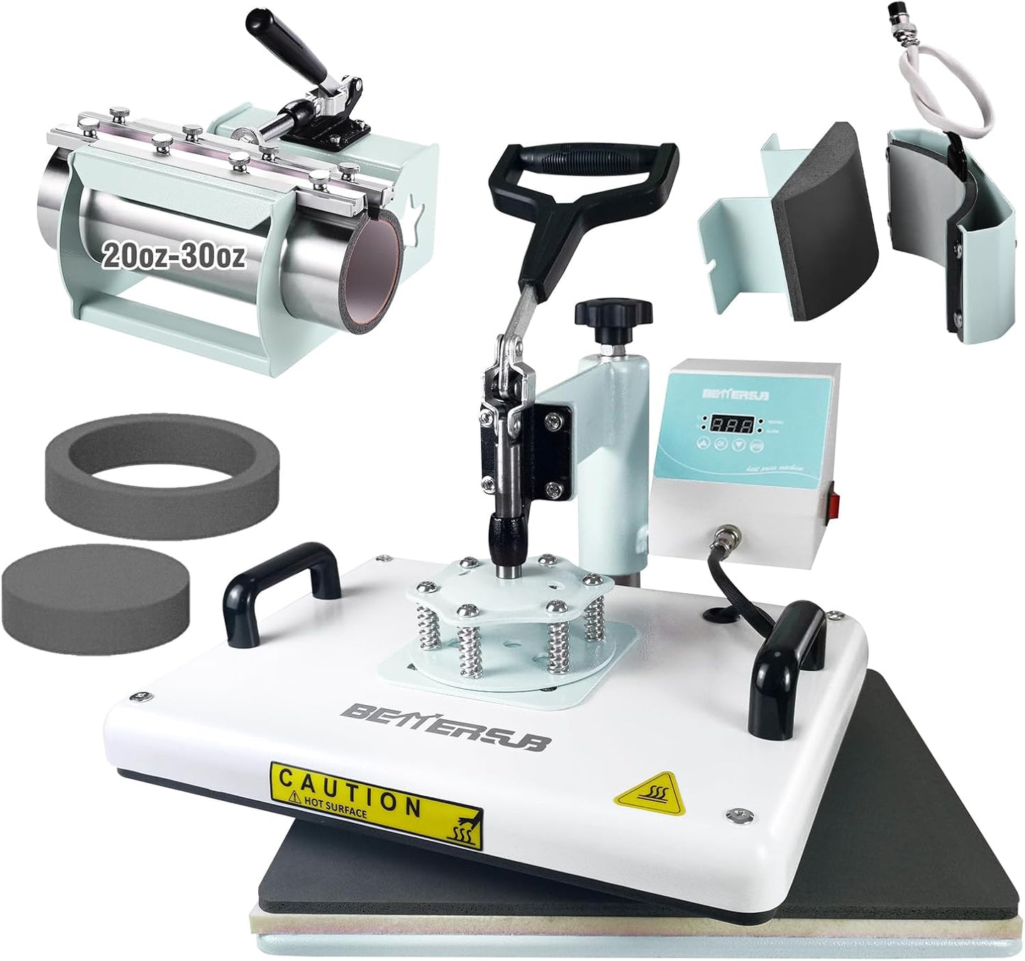 BetterSub 5 in 1 Heat Press Machine for T-Shirts and Tumblers