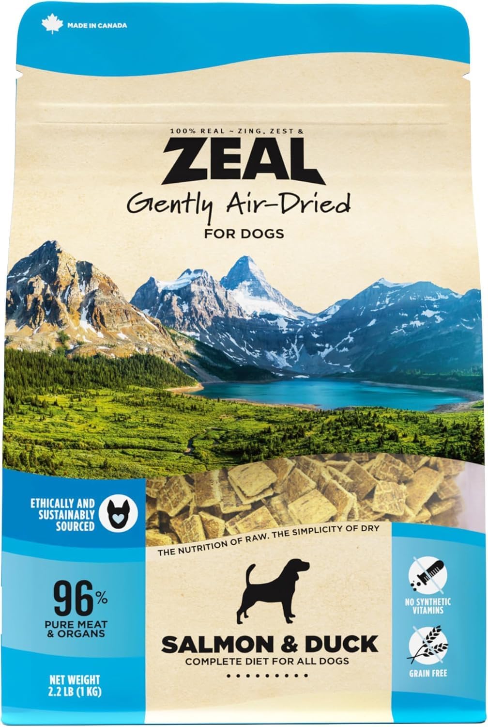 ZEAL Canada Air-Dried Salmon & Duck Recipe for Dogs - Nutrient-Rich