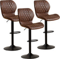 Bar Stools Set of 3 Modern Swivel Counter Height Stools - Adjustable