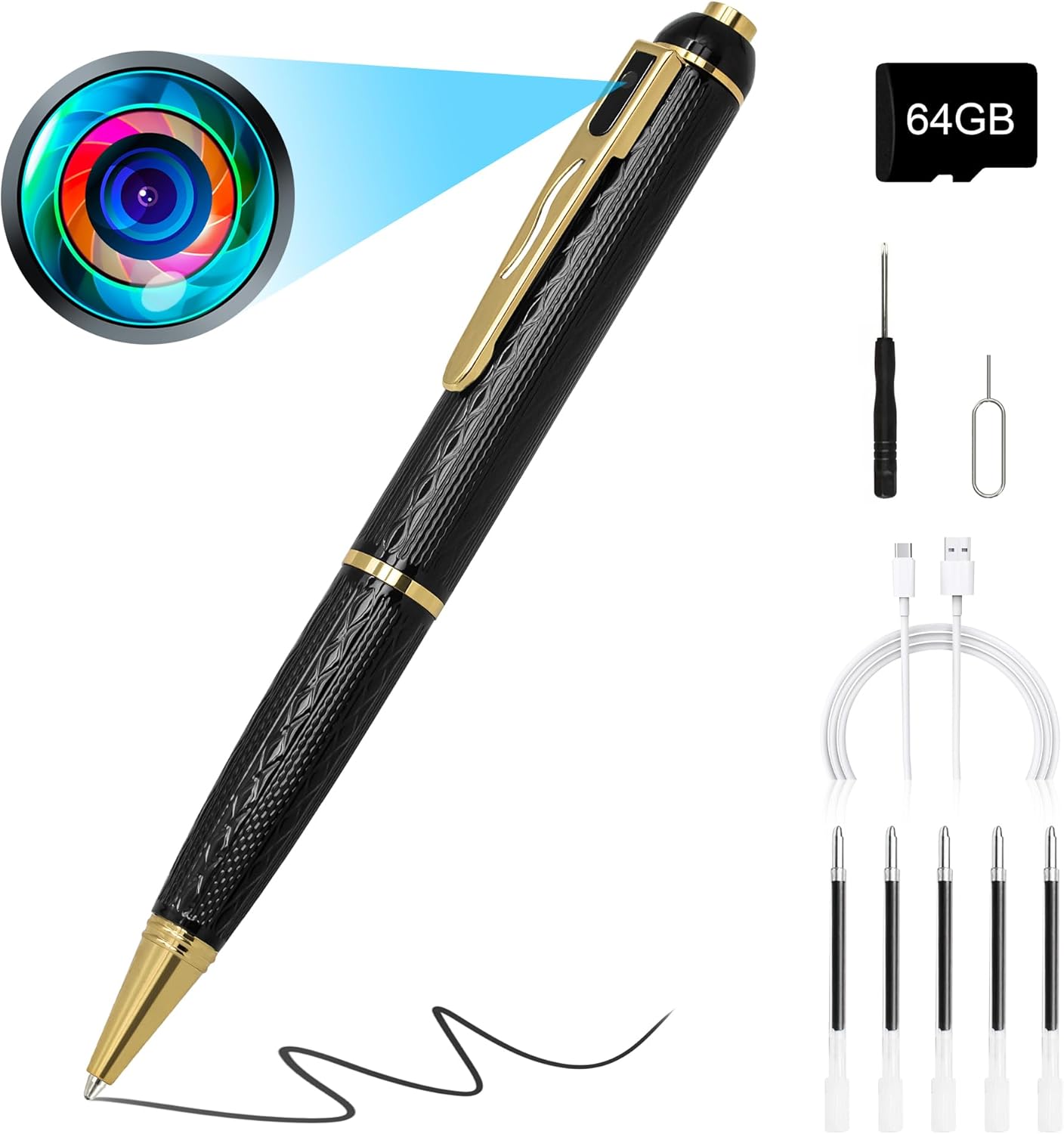 Hidden Camera Pen 1080P Mini Camera for Security and Safety