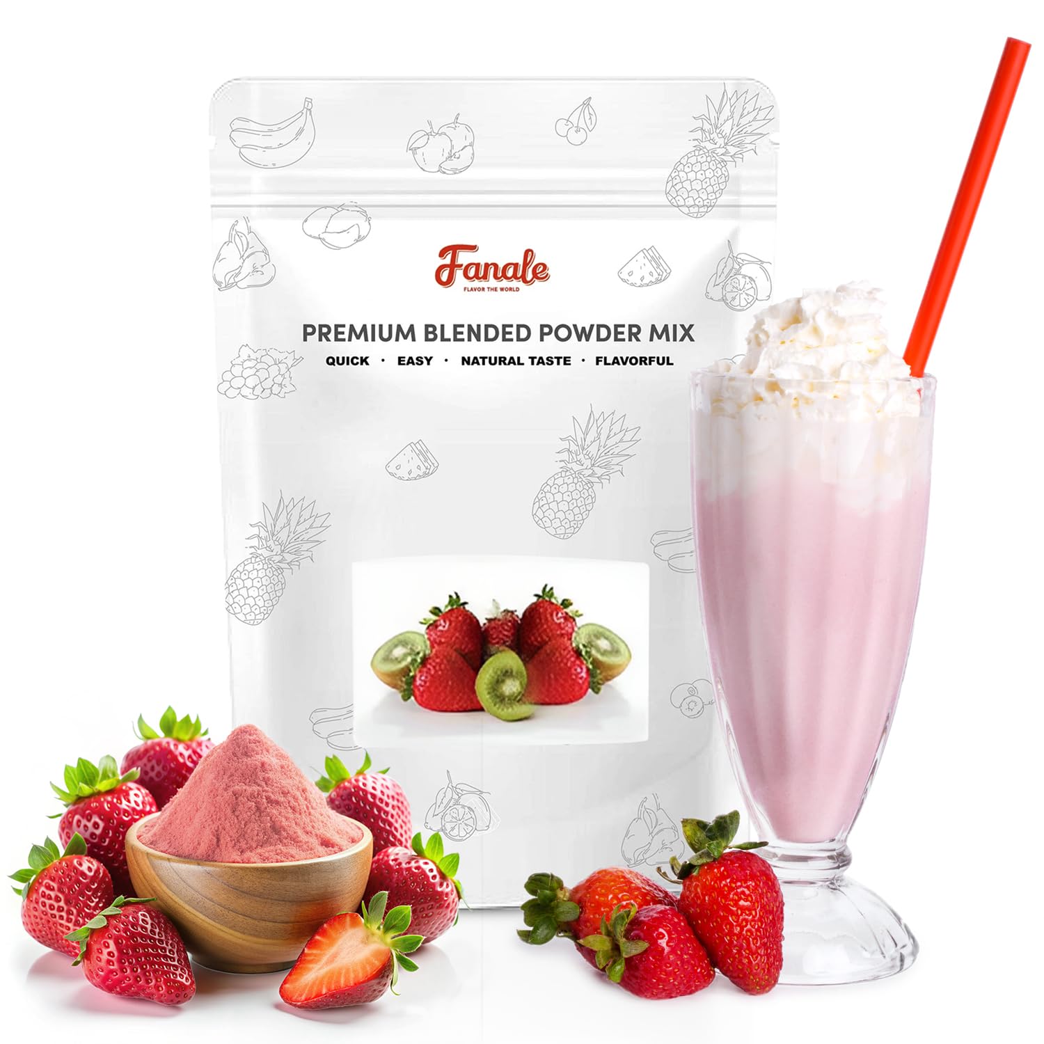 Premium Strawberry Bubble Tea Flavoring Powder for Baking