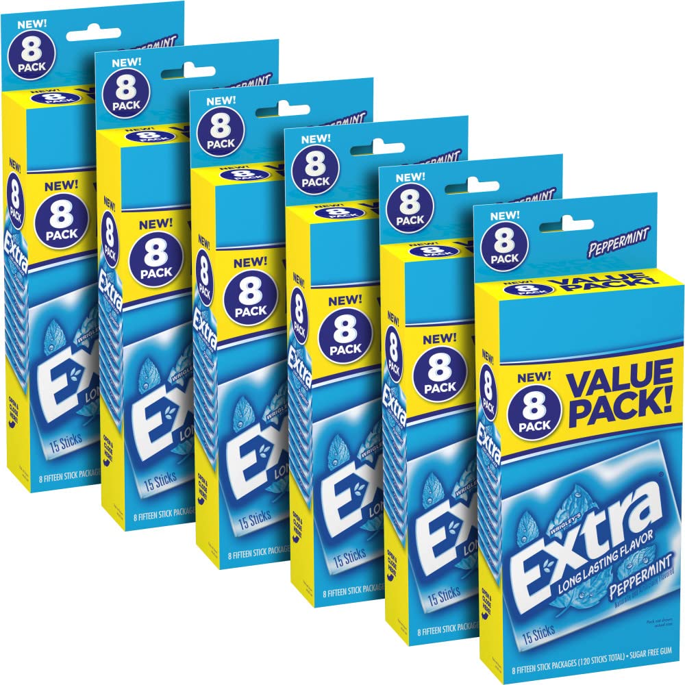 EXTRA Sugar-Free Peppermint Gum for Fresh Breath, 48 Count