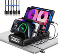 300W Charging Station for Multiple Devices - Fast 8 Port USB C Dock