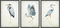Framed Canvas Print Heron Bird Wall Art 24in x36in x3in - Minimal