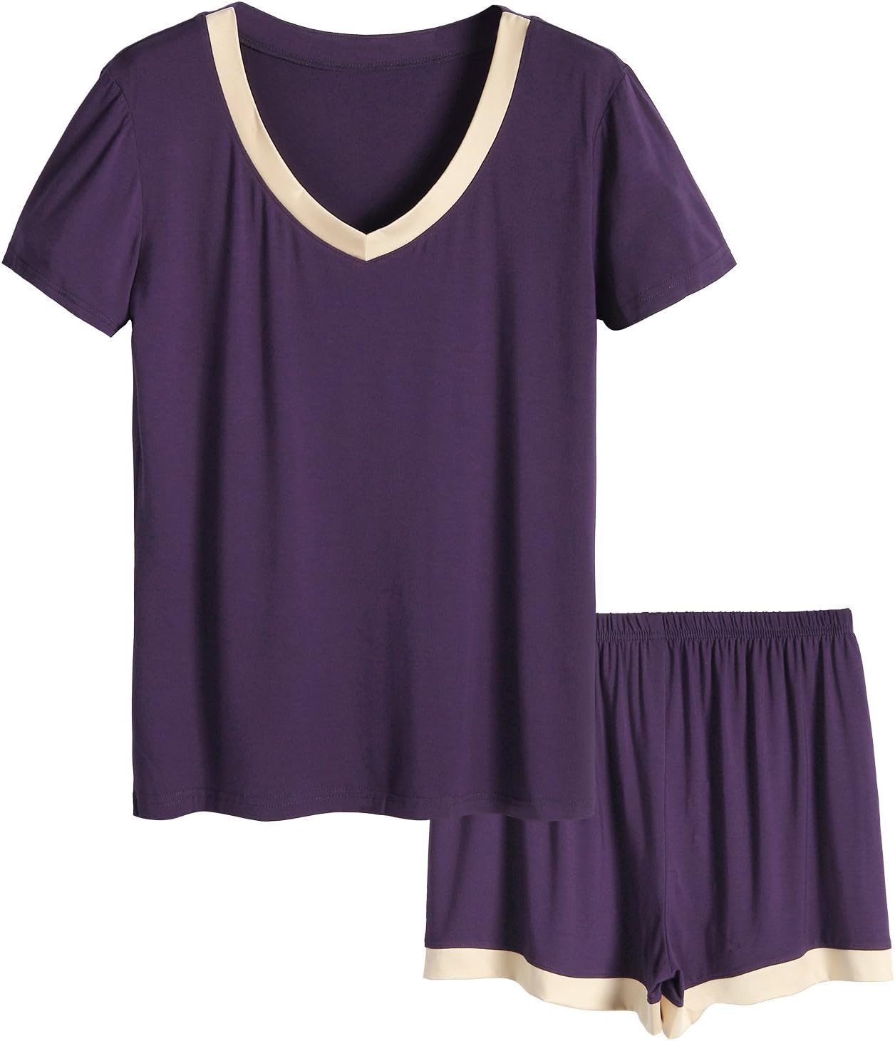 Latuza Women's V-neck Sleepwear Short Sleeve Pajama Set Review