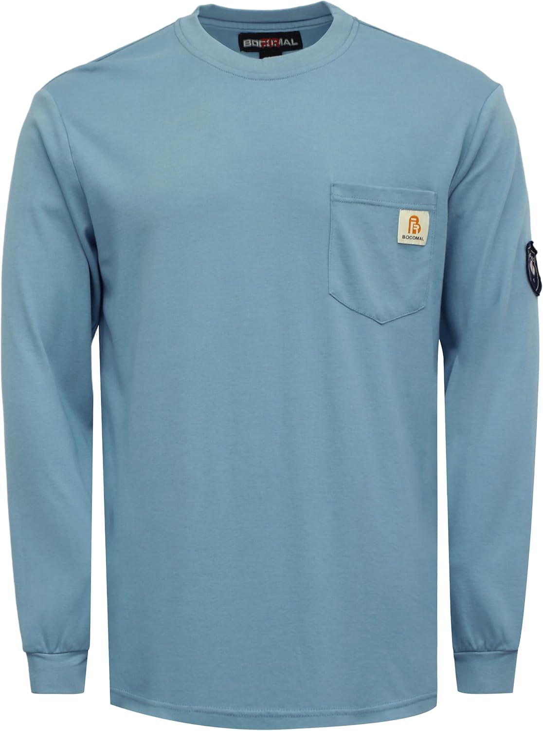 BOCOMAL FR Shirts Lightweight Classic Crew Long Sleeve Safety Wear