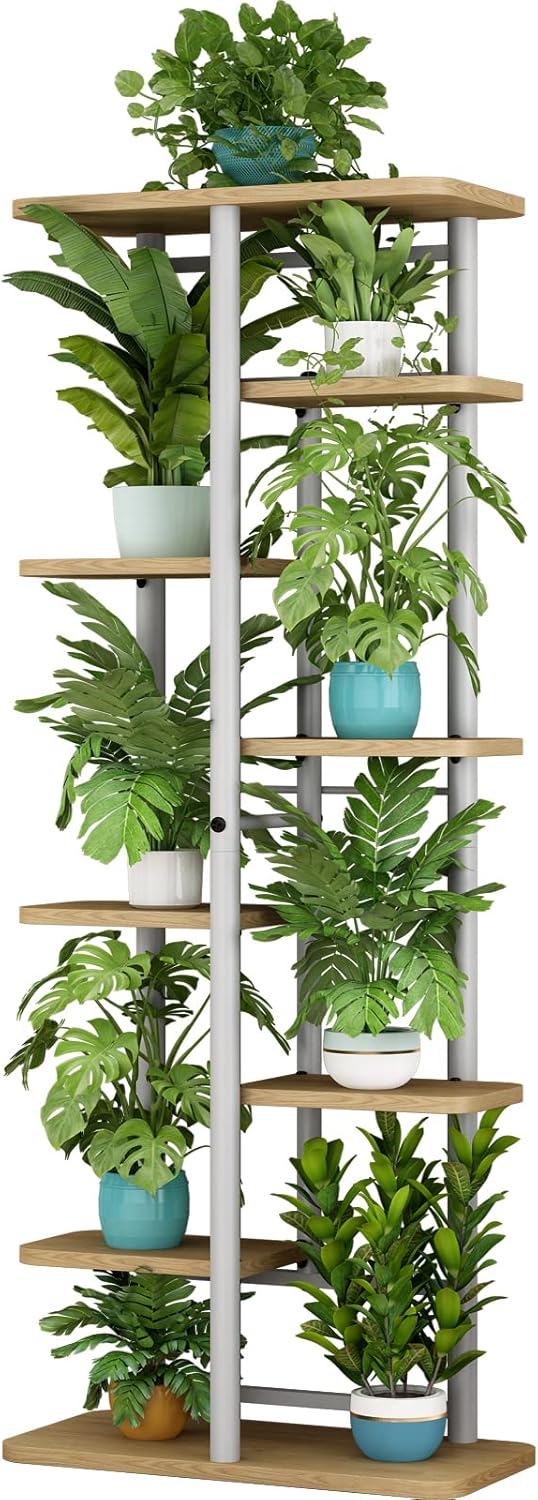 8 Tier Plant Stand for Indoor Outdoor Use - 9 Potted Holder