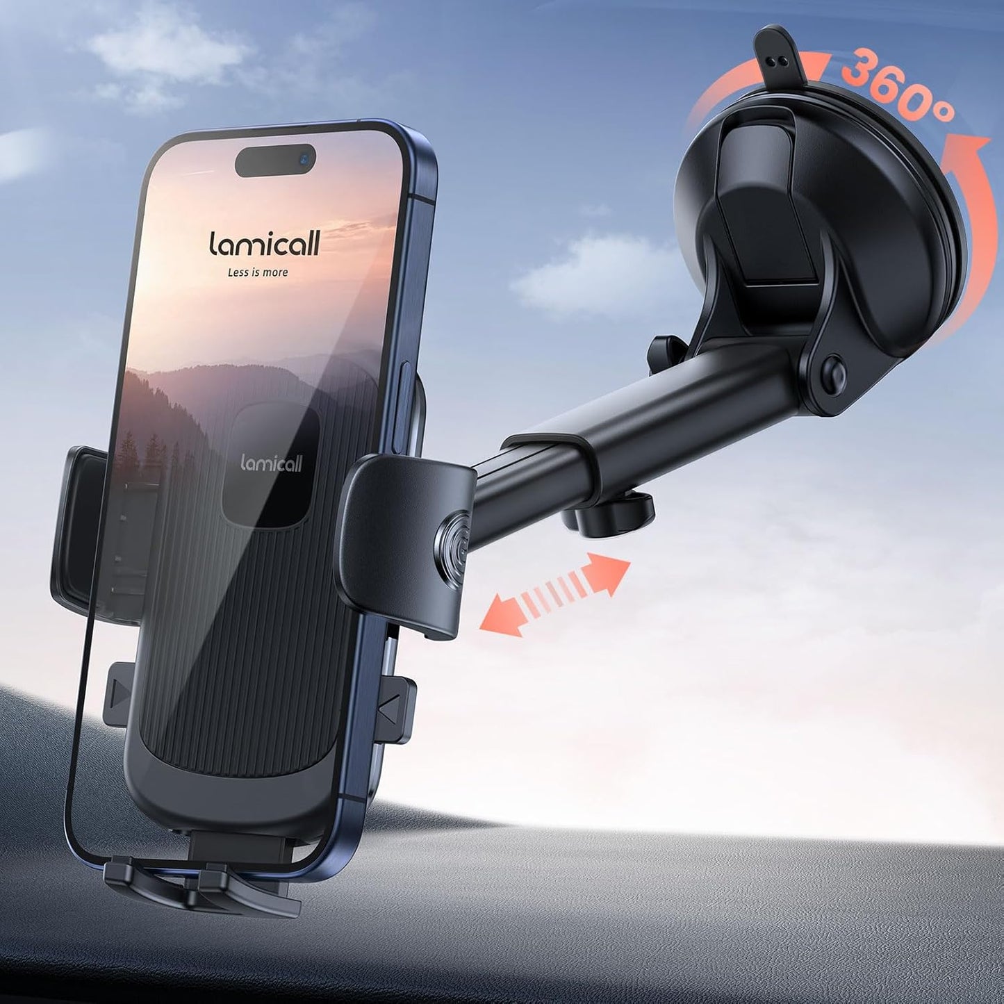 Lamicall Car Phone Holder - Strongest Suction Cup