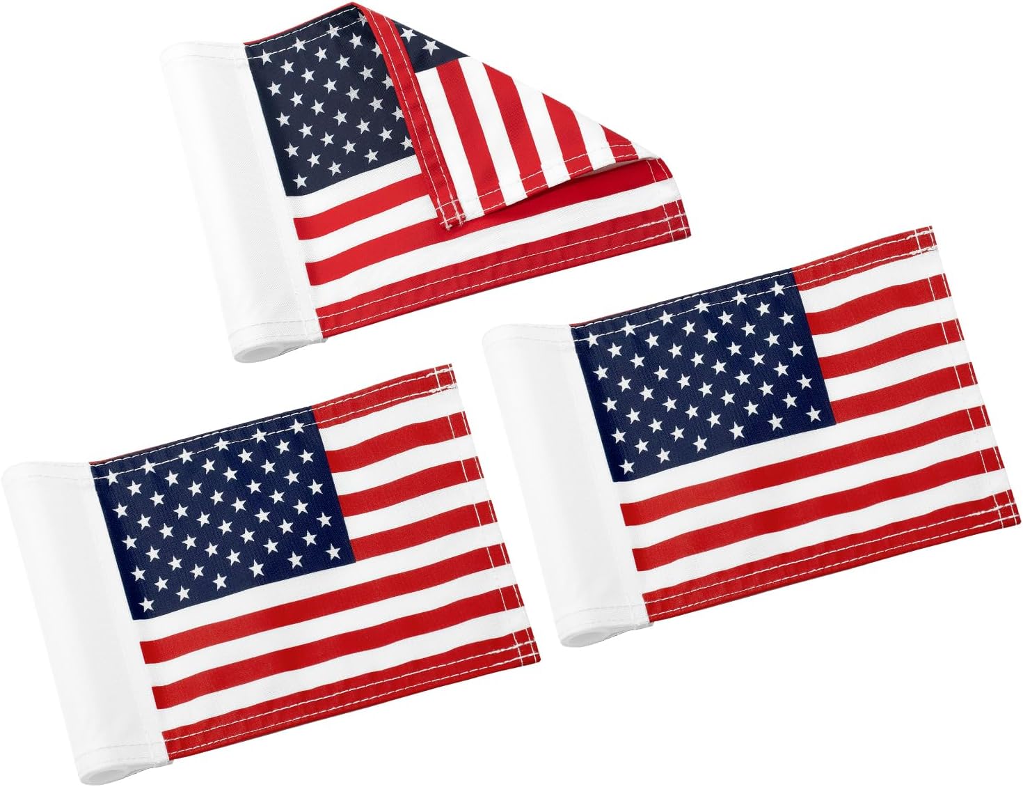 KINGTOP USA Golf Flag 8x6 Inch Premium Dual-layer Nylon Set