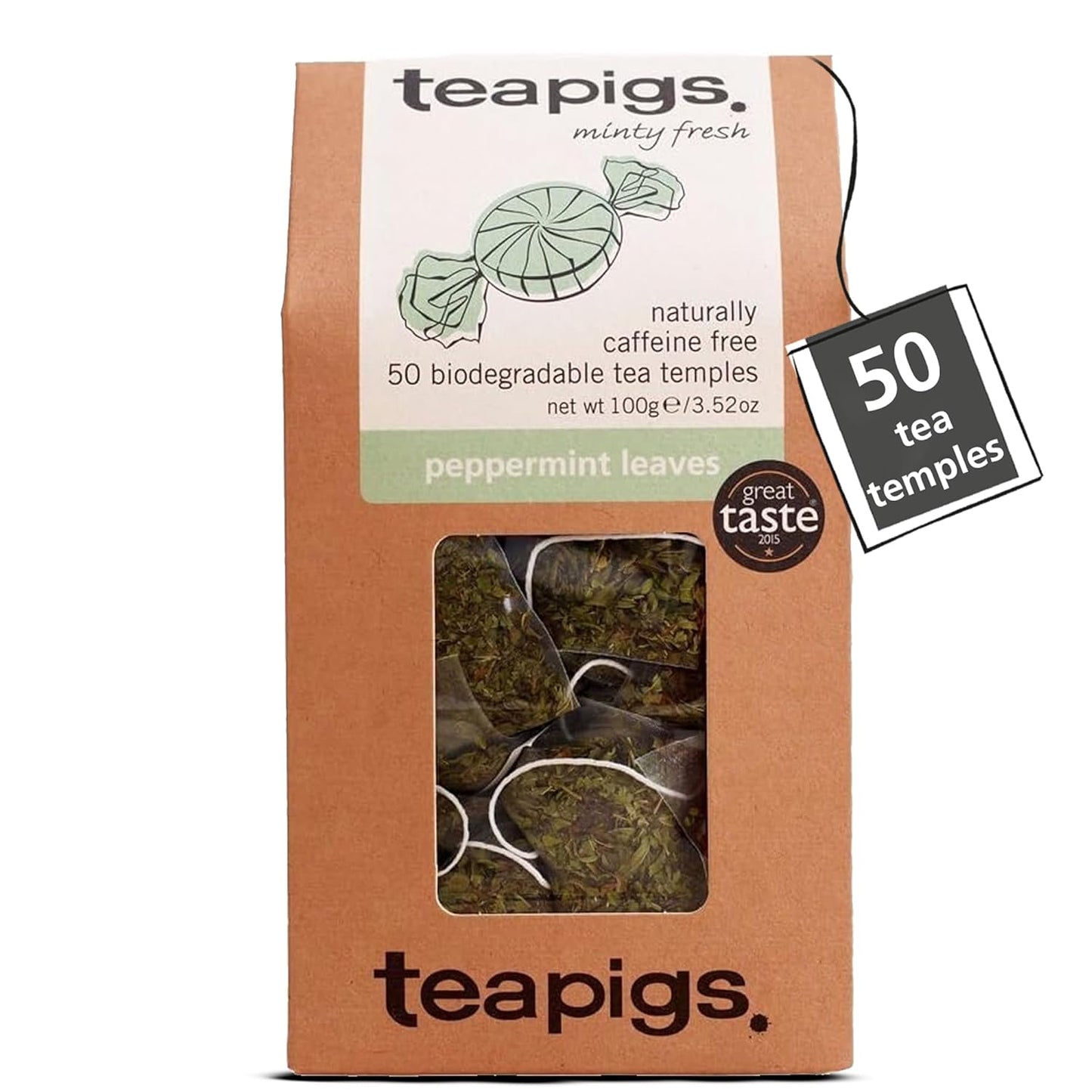 Teapigs Peppermint Leaves Tea Bags for a Refreshing Brew