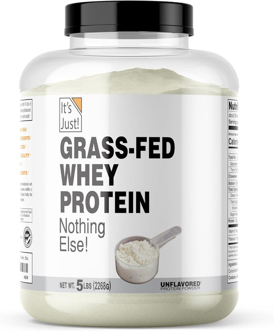 100% Whey Protein Concentrate - Grass-Fed Unflavored 5 Pound