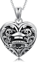 Personalized Silver Graduation Locket Necklace - Photo Keepsake