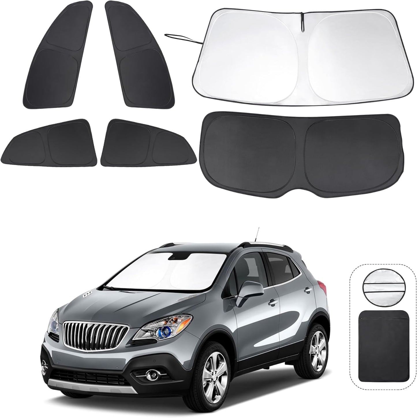Custom Fit 6PCS Windshield Sun Shade for Buick Encore 2013-2019