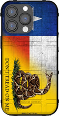 iPhone 14 Pro Max Texas Flag Dont Tread on Me Rugged Shield Case