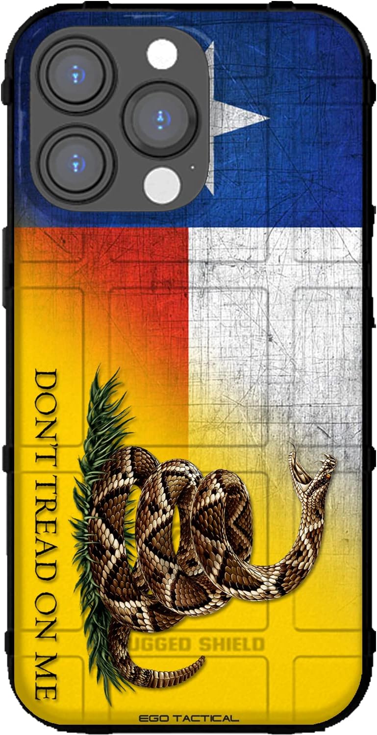 EGO TACTICAL Rugged Shield Case for iPhone 14 Pro Max - Texas Flag