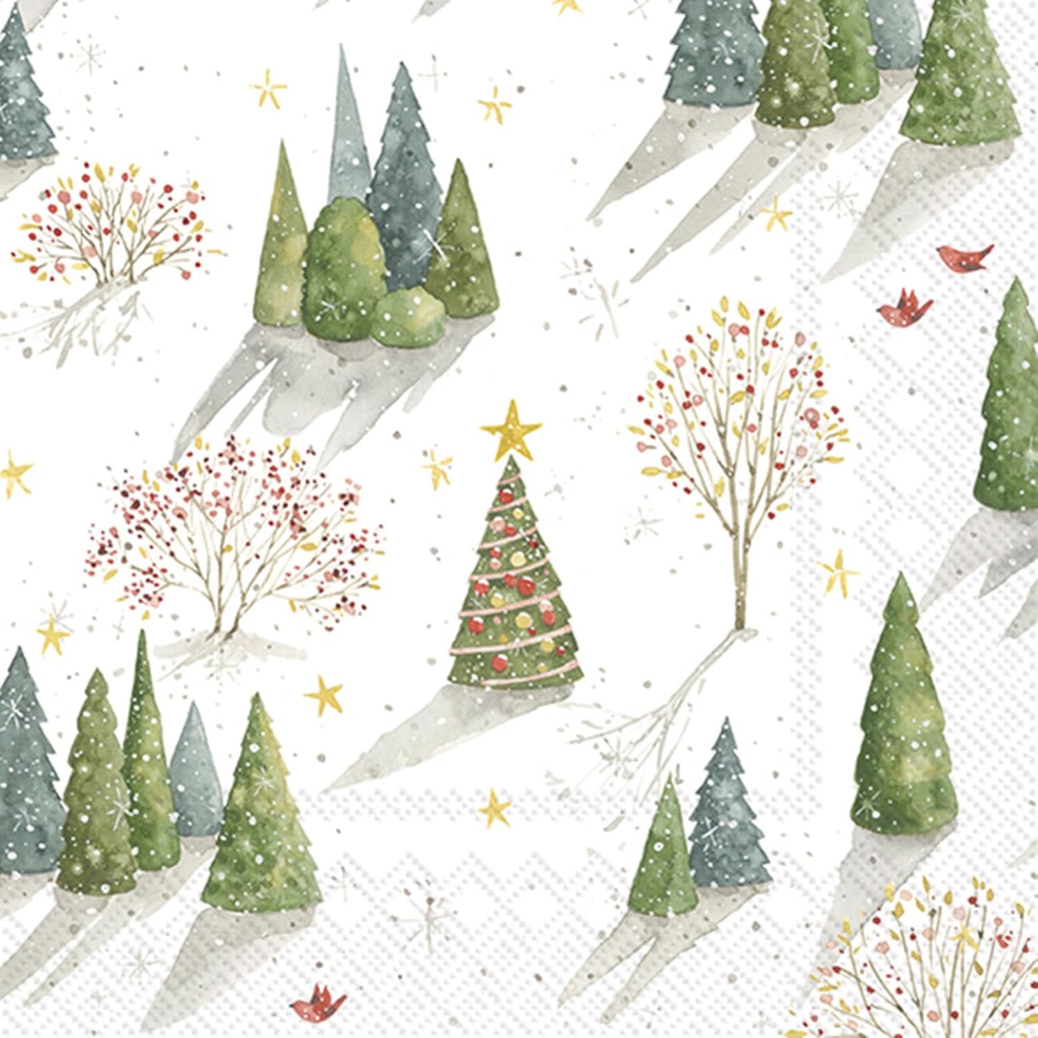 IHR Ideal Home Range Disposable Cocktail Napkins - Festive Decor, 3-Ply Paper, 20-Count